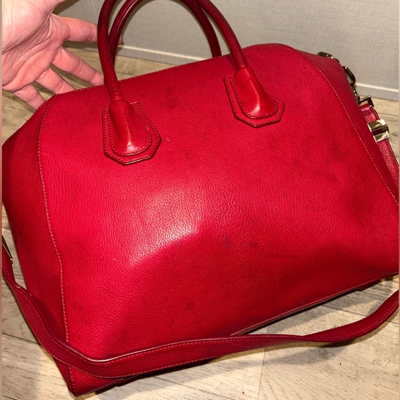 Givenchy Antigona Medium Red Leather Handbag - Picture 3 of 12